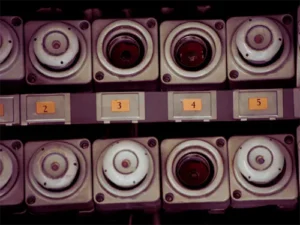 Close-up of an old fuse box, highlighting the need for electrical upgrades in Tampa homes.